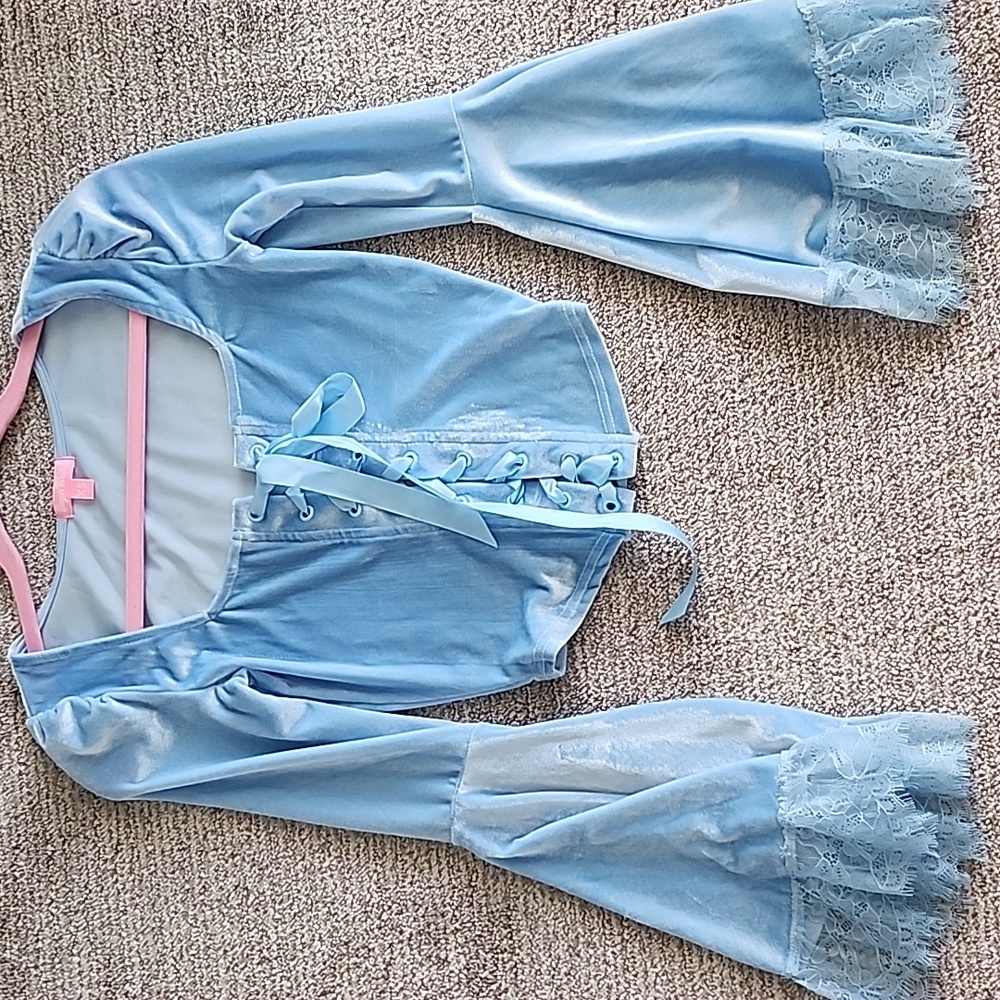 Dolls kill bell sleeve lace up top
